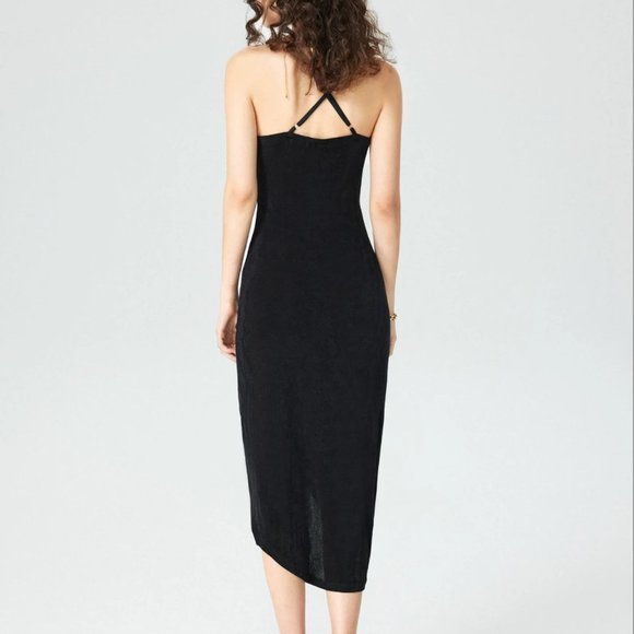 Cider Black Lace Corset-Bodice Midi Dress - Perfect for Valentine's Day - Picture 2 of 6